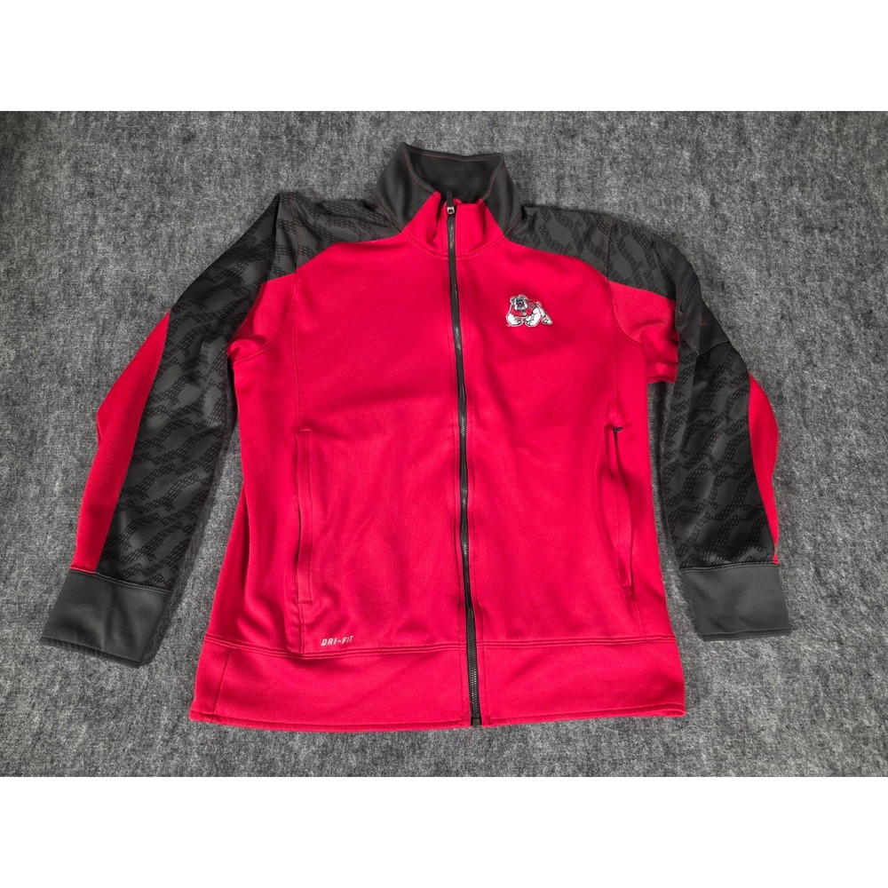 Nike Jacket Mens Track Full Zip Red Bulldogs Dri-Fit Chain Link Speed Knit